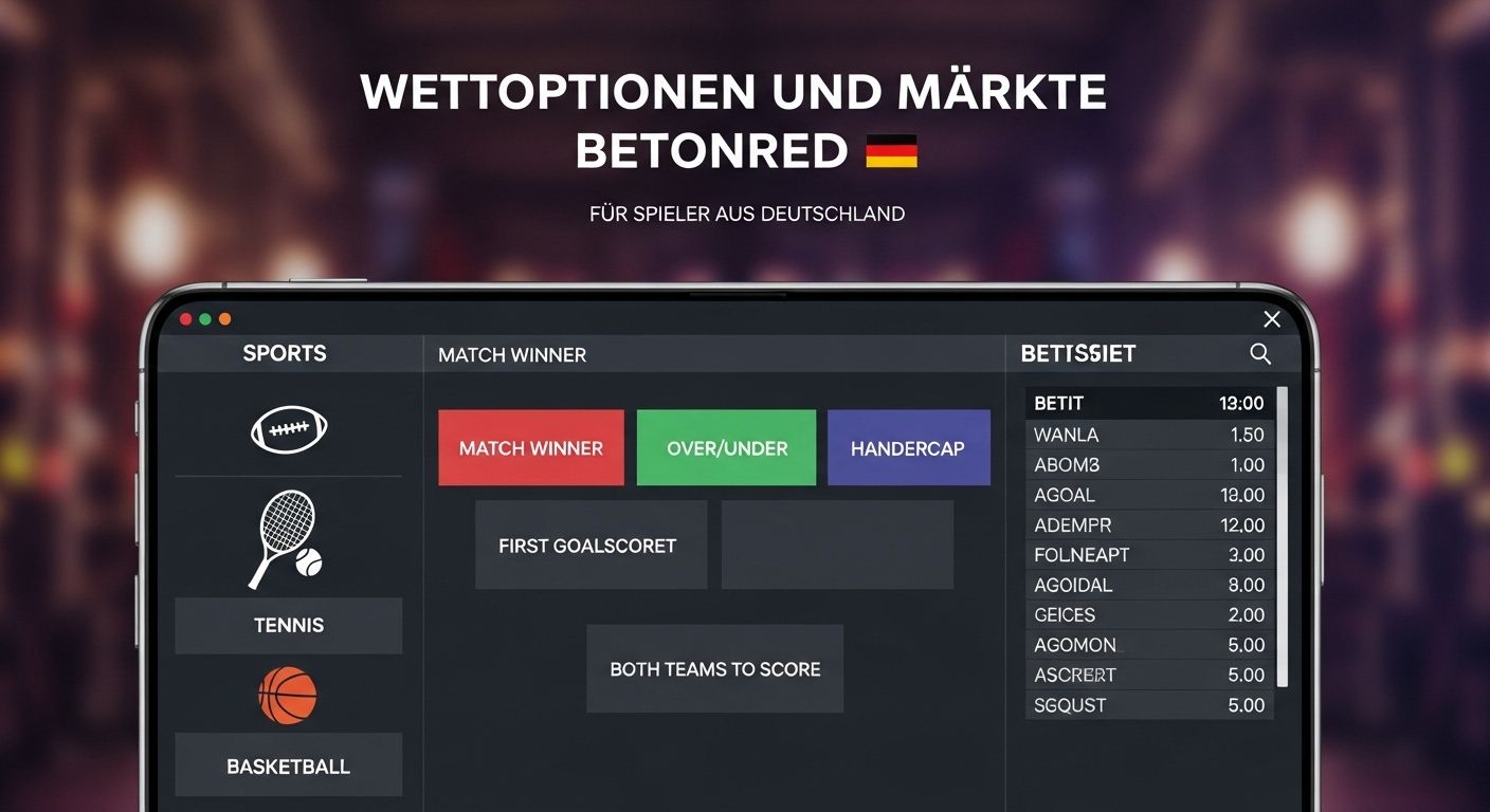 Wettoptionen und Märkte how to bet
